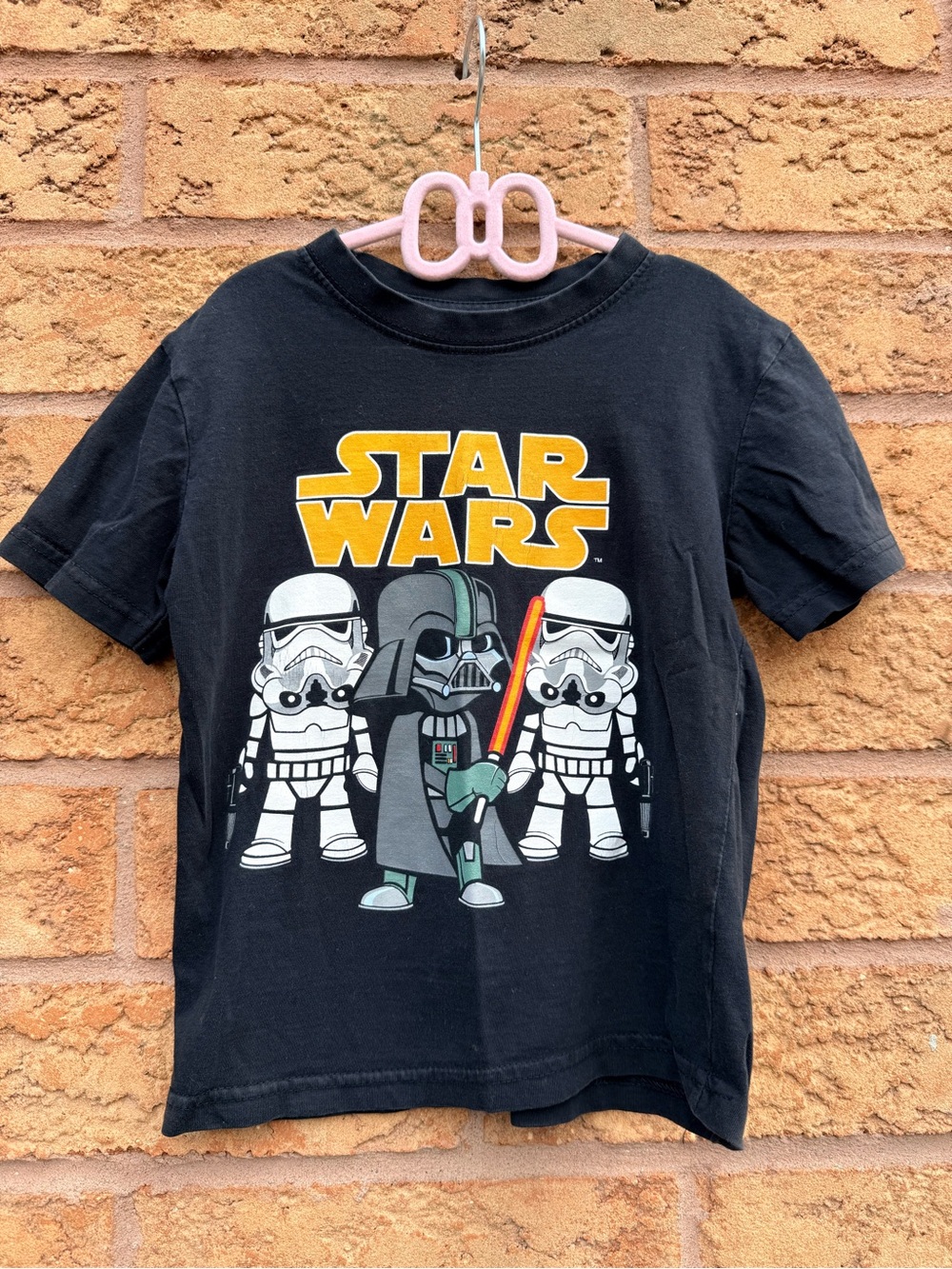 10/$25 • Star Wars Black Graphic Tee with Darth Vader & Stormtroopers